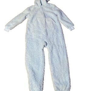Cat & Jack Girls Cozy Plush Hooded One-Piece Pajamas – Size 5